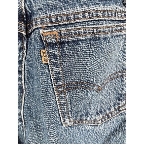 Vintage Levis Brown Tab 573 Ladies Jeans High Waist Pleated Front Size 7 - Picture 7 of 16